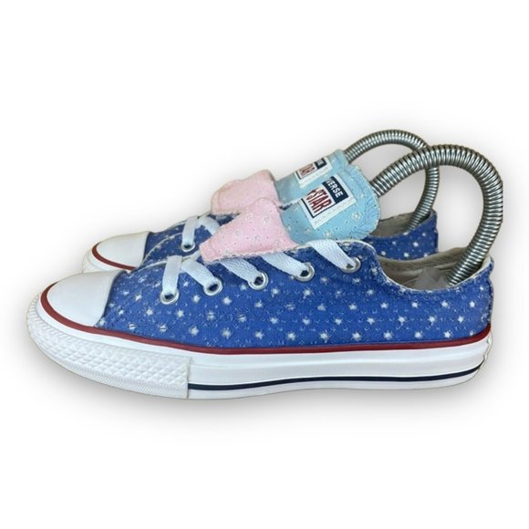 Converse Chuck Taylor All Star Sneakers 660714F Double Tongue Blue  Pink Youth 2 - Picture 2 of 9
